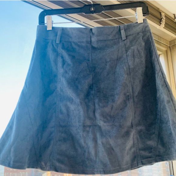 Boohoo Blue Suede Lace Up Mini Skirt size 8 - Picture 3 of 3